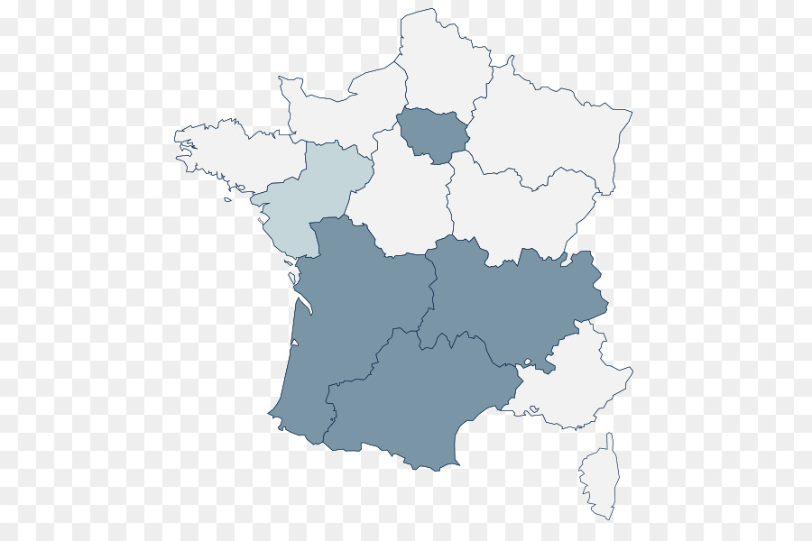 مناطق فرنسا，خريطة PNG