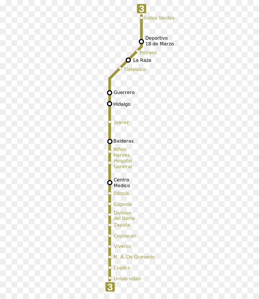 خط مترو مدينة مكسيكو 3，انتقال سريع PNG