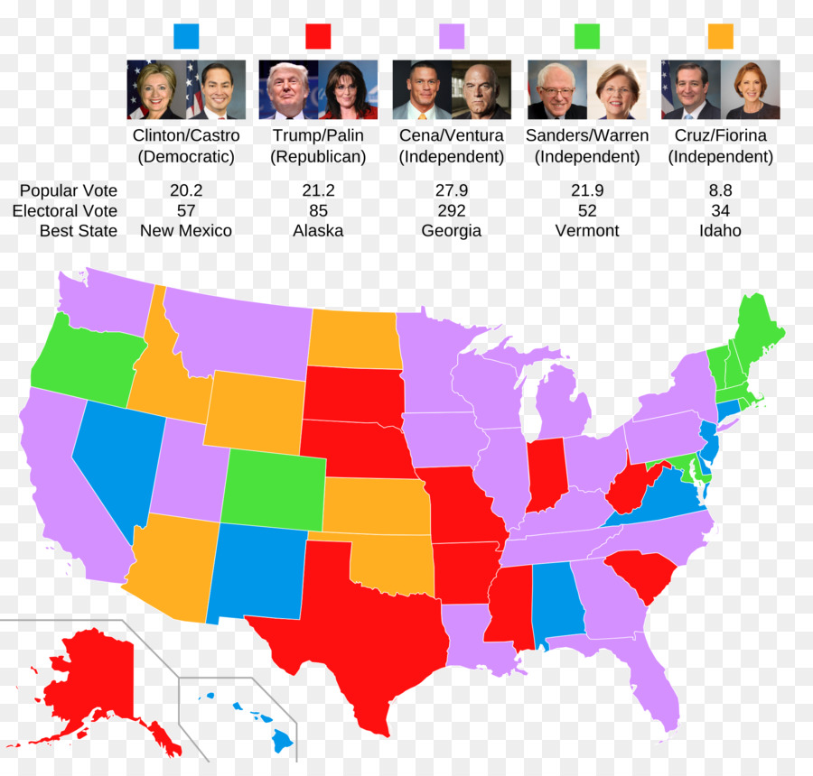 الانتخابات الرئاسية الأمريكية عام 2016，الولايات المتحدة PNG