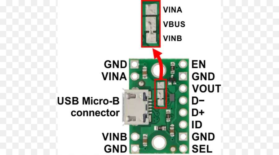 لوحة موصل Usb Micro B，الدائرة PNG