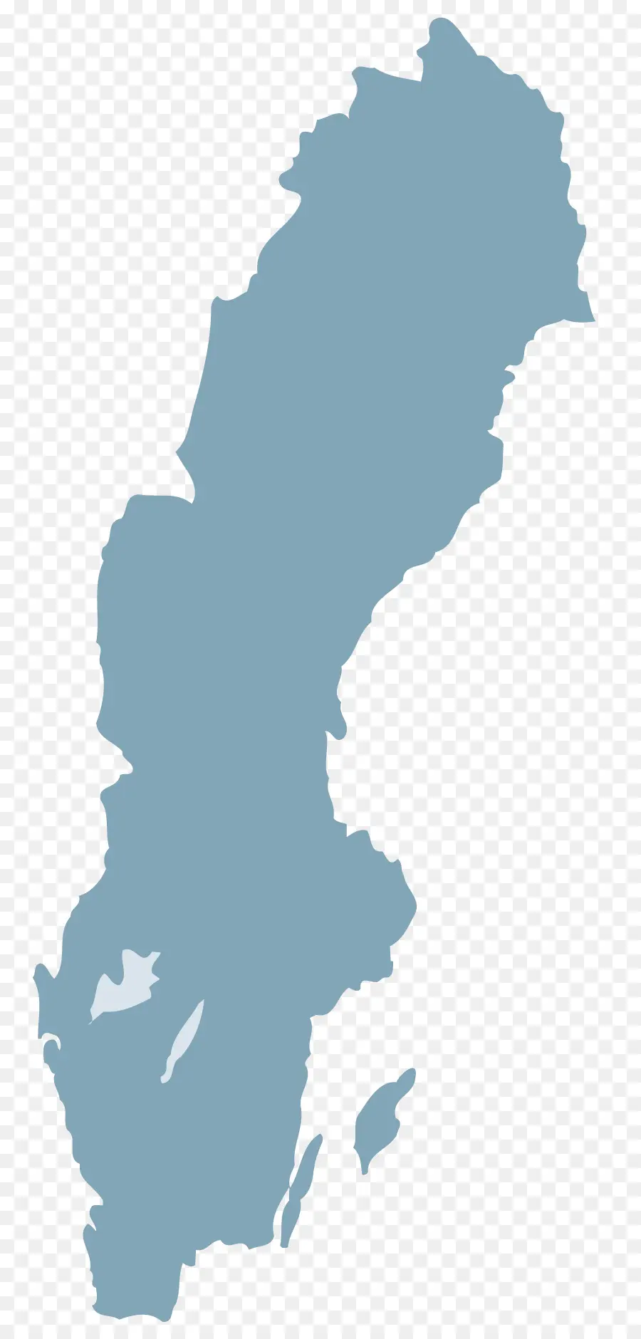 السويد，خريطة PNG