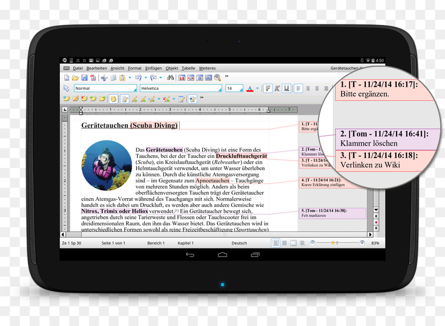 Textmaker，أوفيس PNG