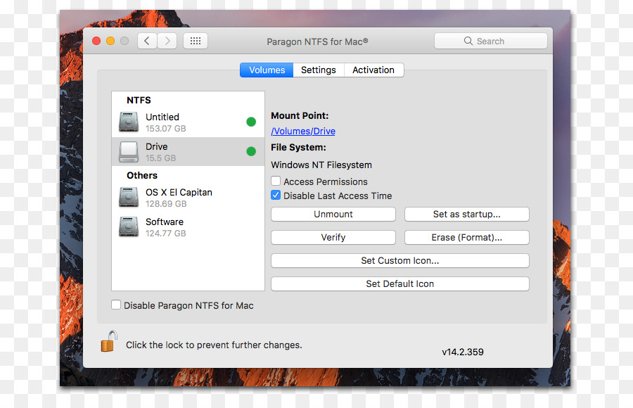 Paragon Ntfs，ماك بوك برو PNG