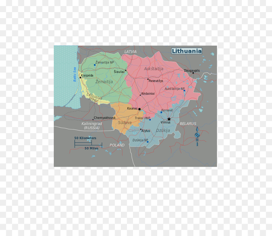 ليتوانيا，خريطة PNG