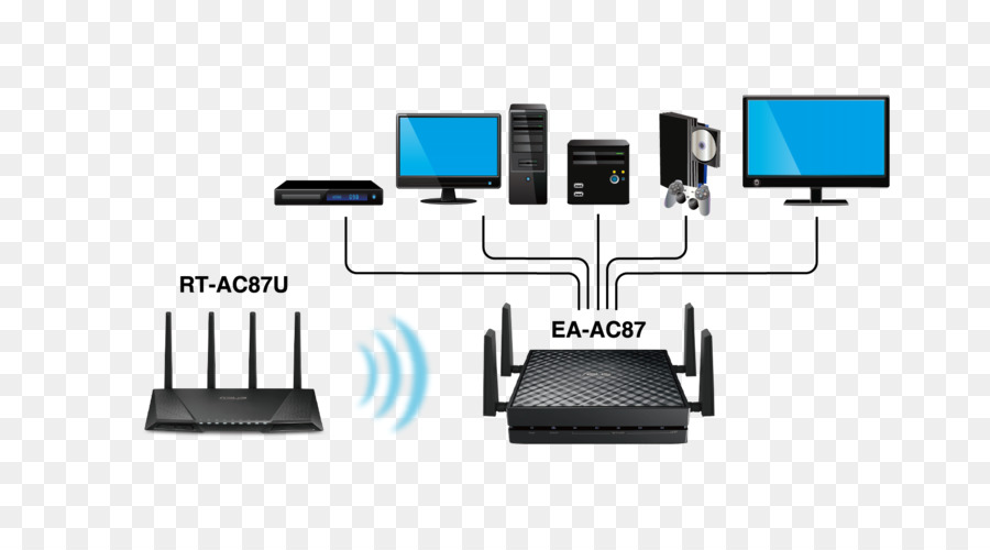 Dualband Wireless Repeater Rpac68u，Wirelsac3100 Dual Band Gigabit Router Rtac88u PNG