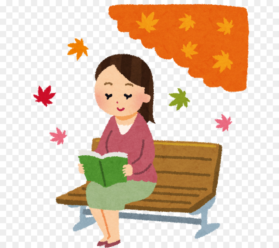القراءة，الخريف PNG
