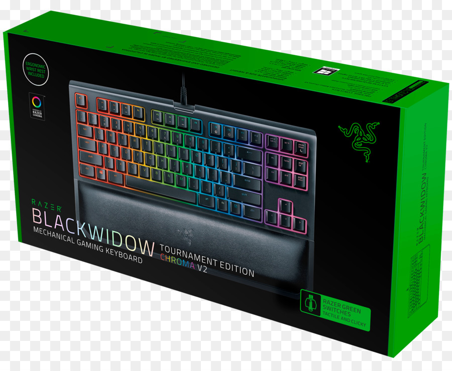 لوحة مفاتيح كمبيوتر，Razer Blackwidow Chroma V2 PNG