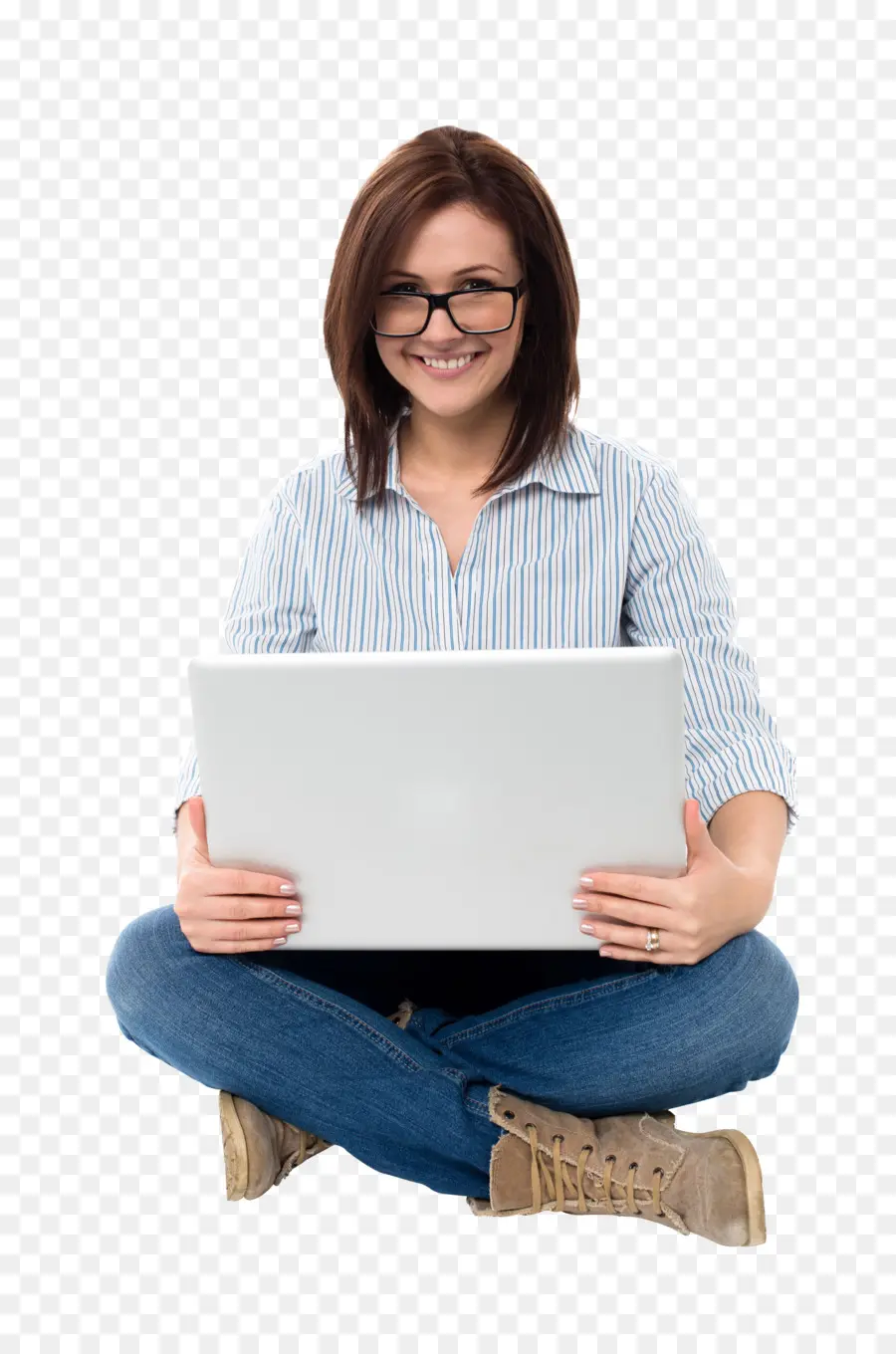 امرأة，الكمبيوتر المحمول PNG
