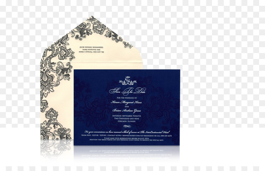 دعوة زفاف，الكوبالت الأزرق PNG