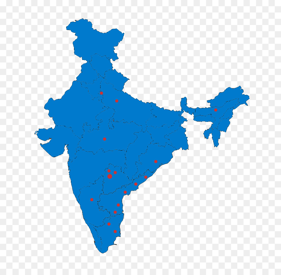 الهند，خريطة PNG