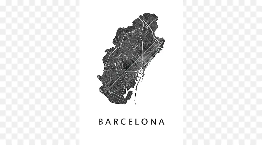 برشلونة，خريطة PNG