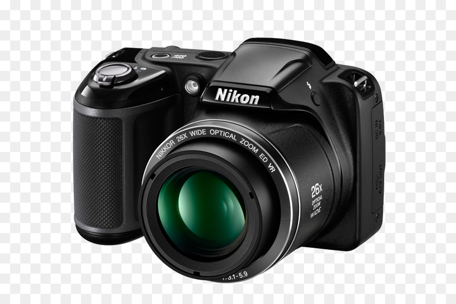 نيكون Coolpix L340 202 Mp كاميرا رقمية مدمجة 720p الأسود，Pointandshoot الكاميرا PNG