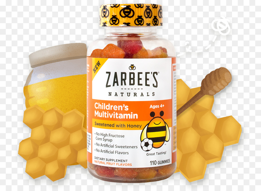 شبكة راية，Zarbee الأطفال الفيتامينات المحلاة مع العسل 110 غميس PNG