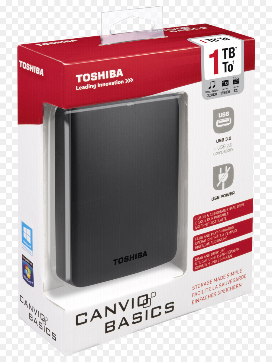 Toshiba Canvio Basics 30，محركات الأقراص الصلبة PNG
