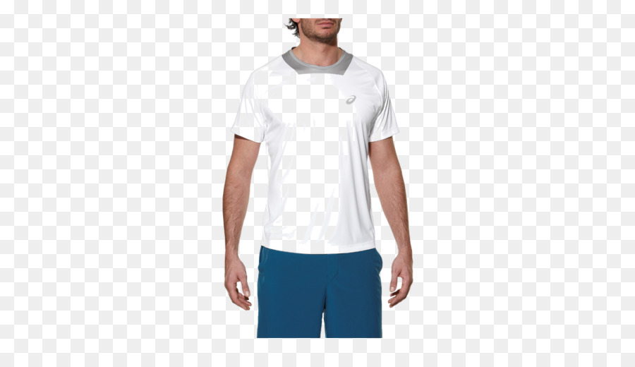 التي شيرت，Asics رياضي Shortsleeve تنس الرجال القميص الأبيض م PNG