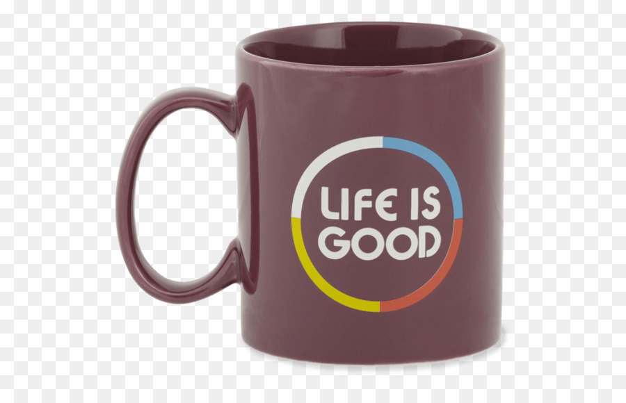 فنجان القهوة，الحياة هي جيدة الكبار ياكيش دائرة القدح البرقوق البري حجم واحد PNG