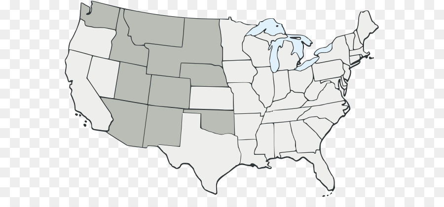 الولايات المتحدة الأمريكية，خريطة فارغة PNG