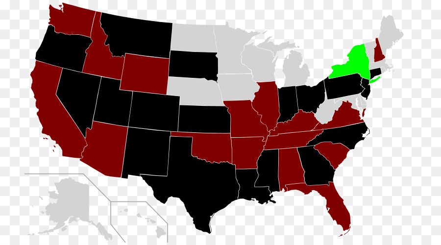 خريطة الولايات المتحدة الأمريكية，الدول PNG