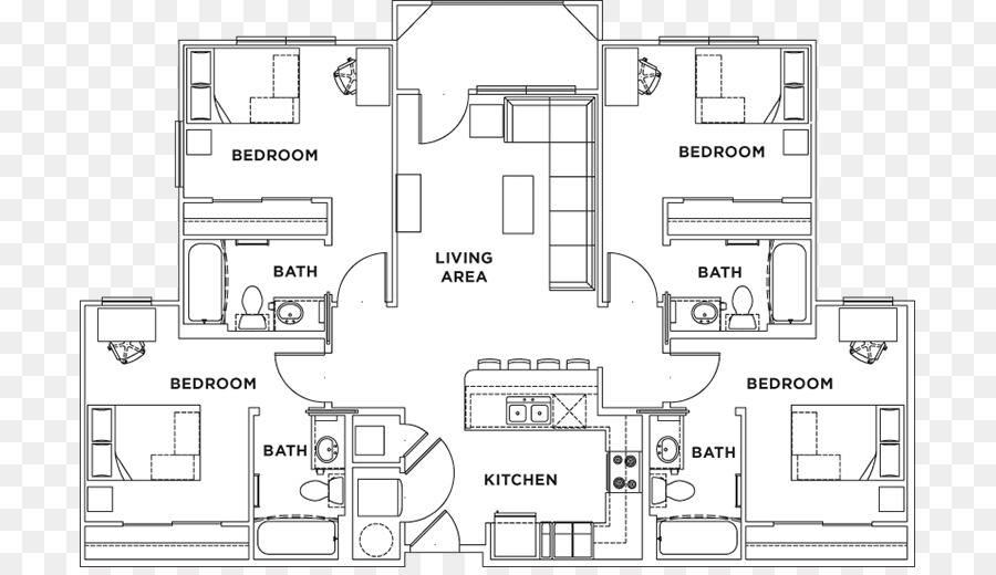 مخطط الطابق，منطقة سكنية PNG