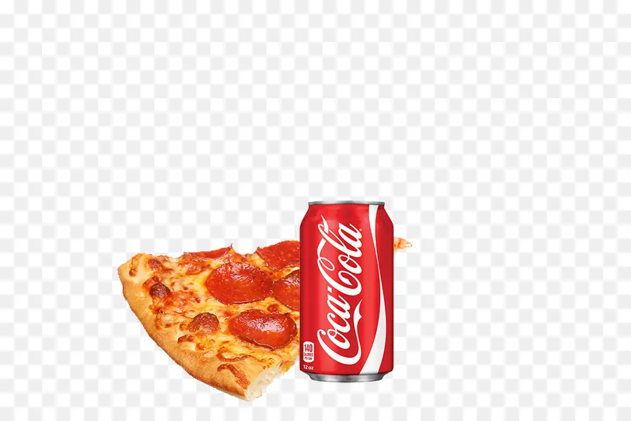 البيتزا，كوكا كولا PNG