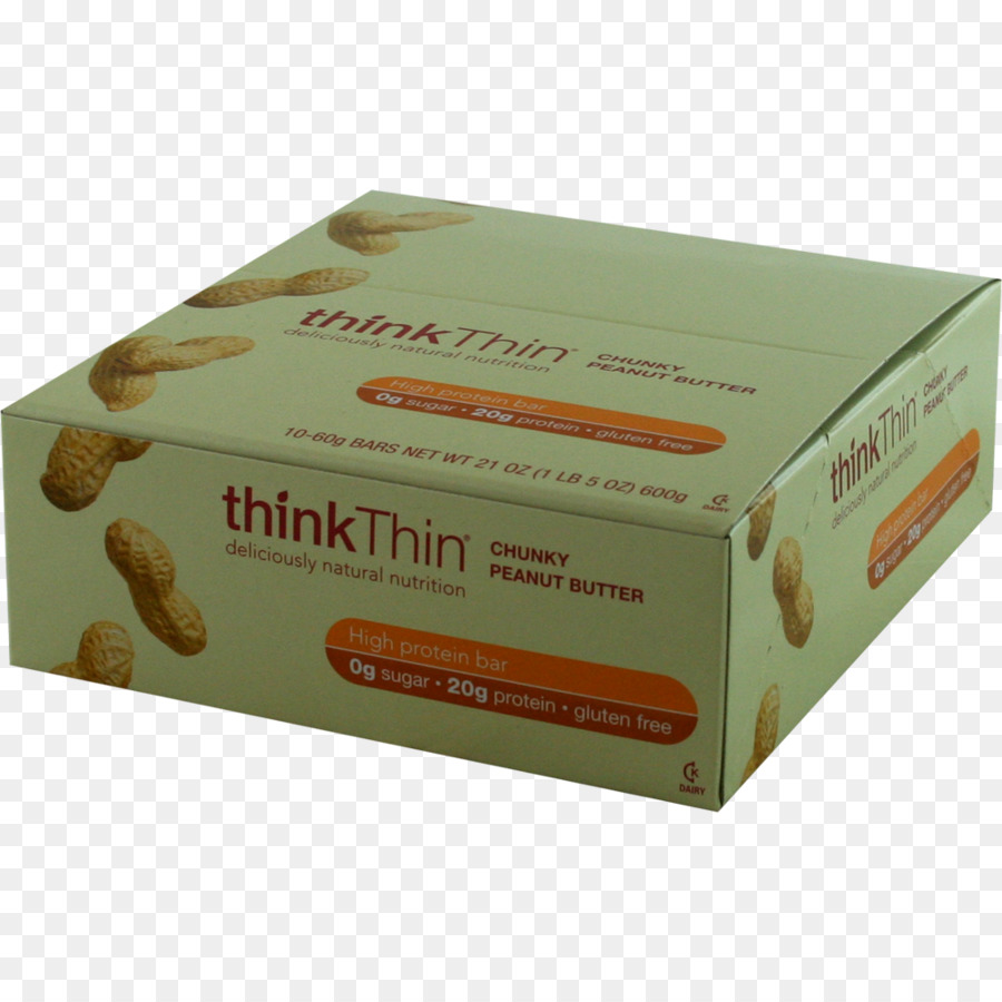 Thinkthin عالية من البروتين القضبان，Thinkthin عالية من البروتين بار مكتنزة زبدة الفول السوداني PNG