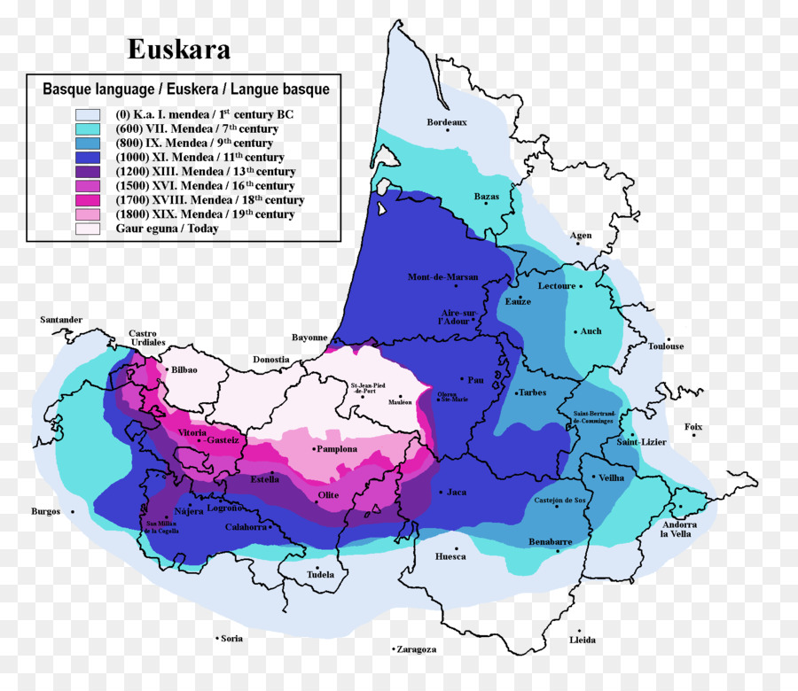 خريطة لغة الباسك，يوسكارا PNG