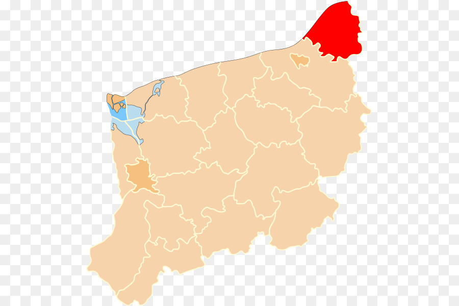 كوزتسالين مقاطعة，خريطة PNG
