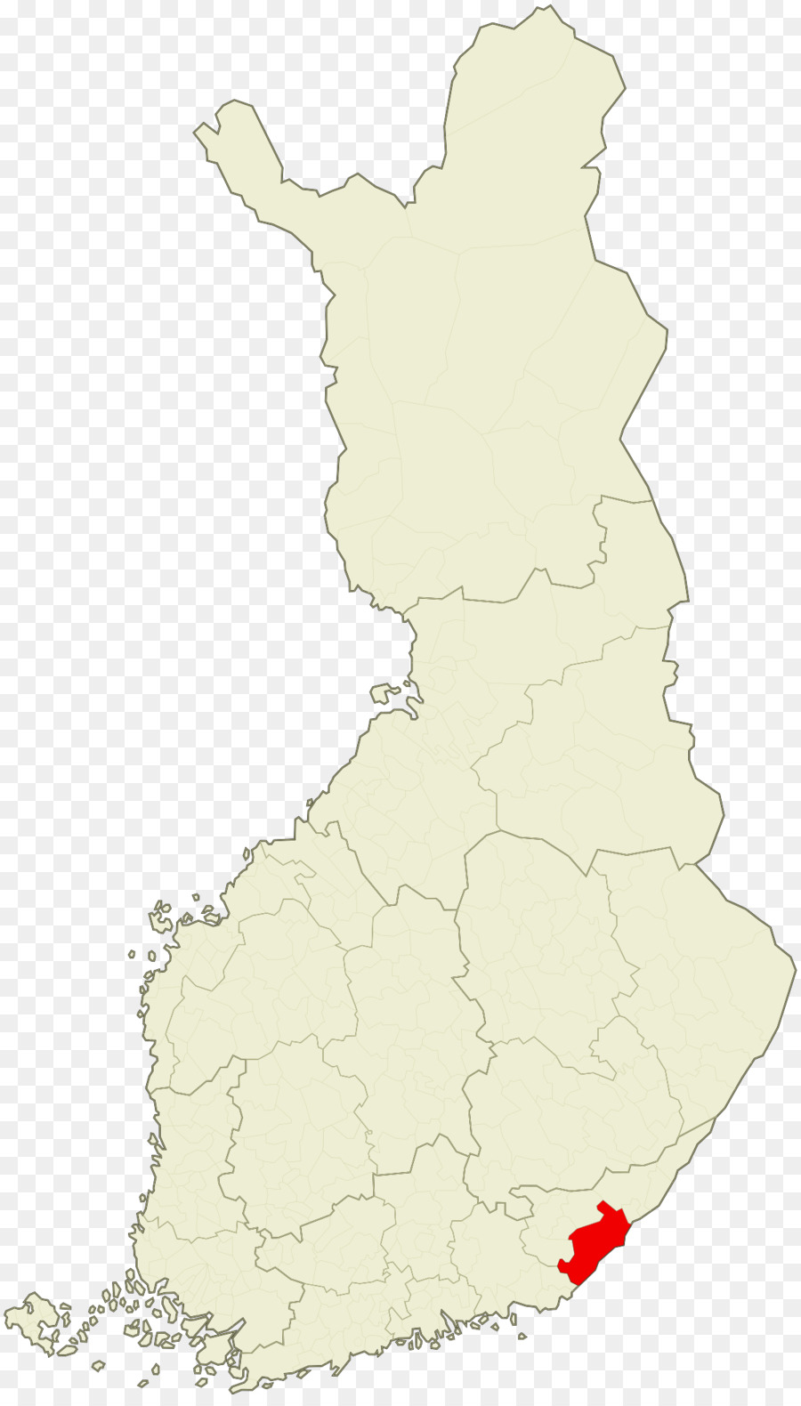 مناطق فنلندا，خريطة PNG