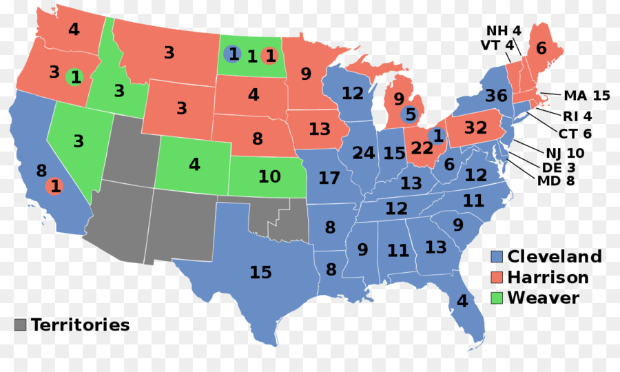 الولايات المتحدة الانتخابات الرئاسية عام 1892，الولايات المتحدة الأمريكية PNG