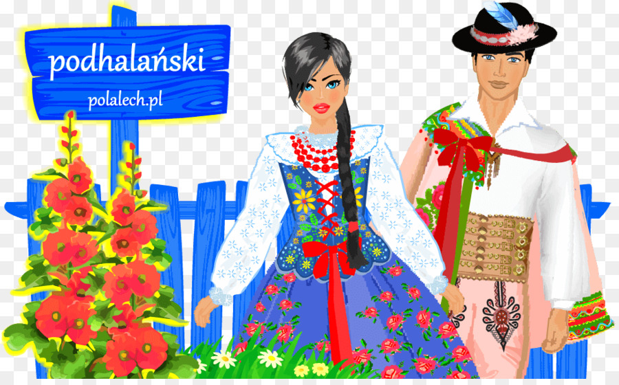 الأزياء الشعبية من Podhale，بولندا PNG