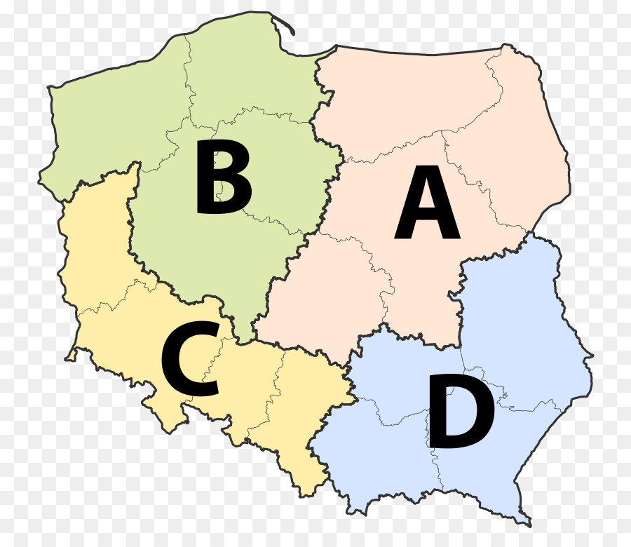 بولندا，خريطة PNG