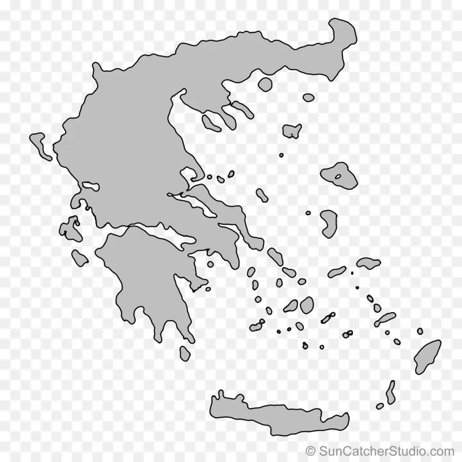 اليونان，خريطة PNG
