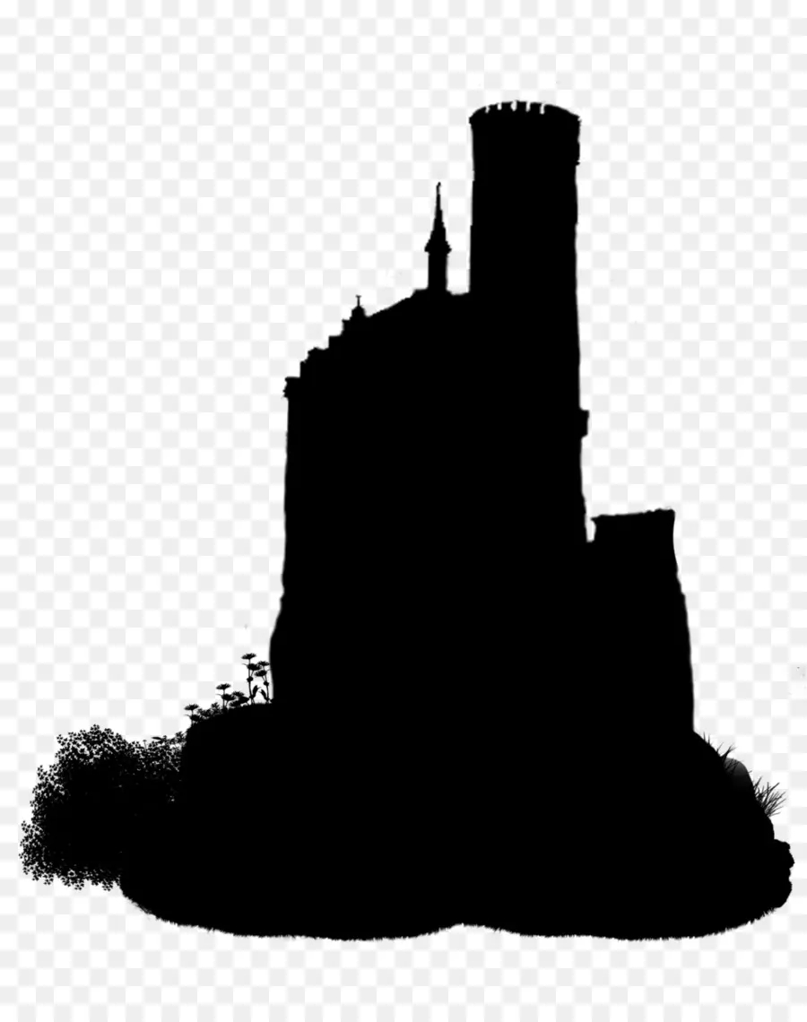صورة ظلية ،，القلعة PNG