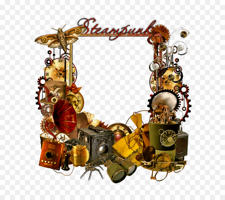 إطار Steampunk，التروس PNG