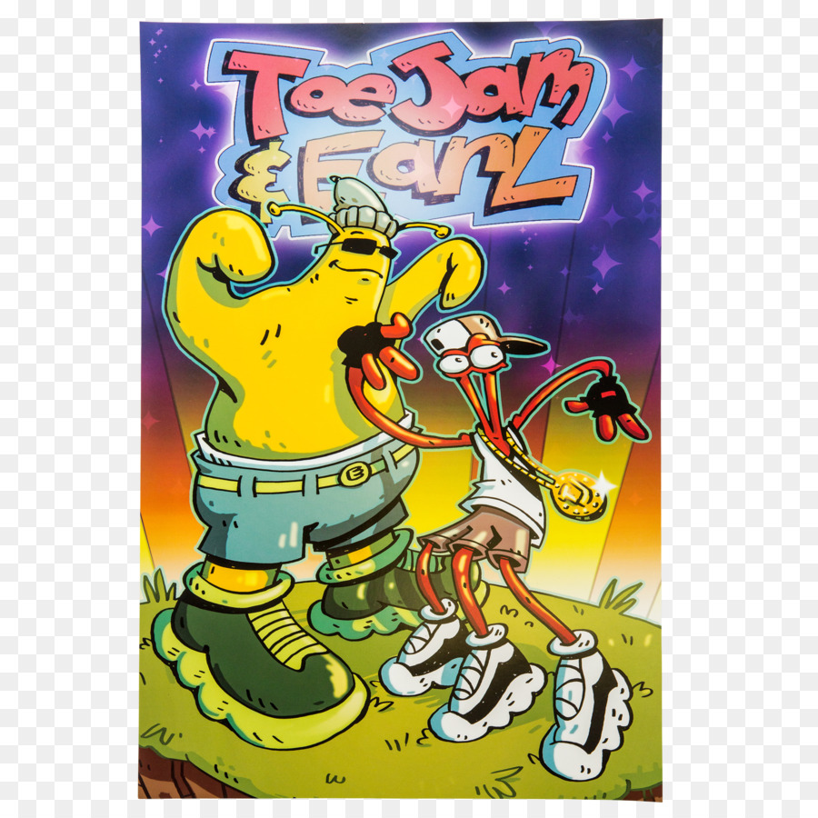 Toejam إيرل，Toejam إيرل في حالة من الذعر على Funkotron PNG