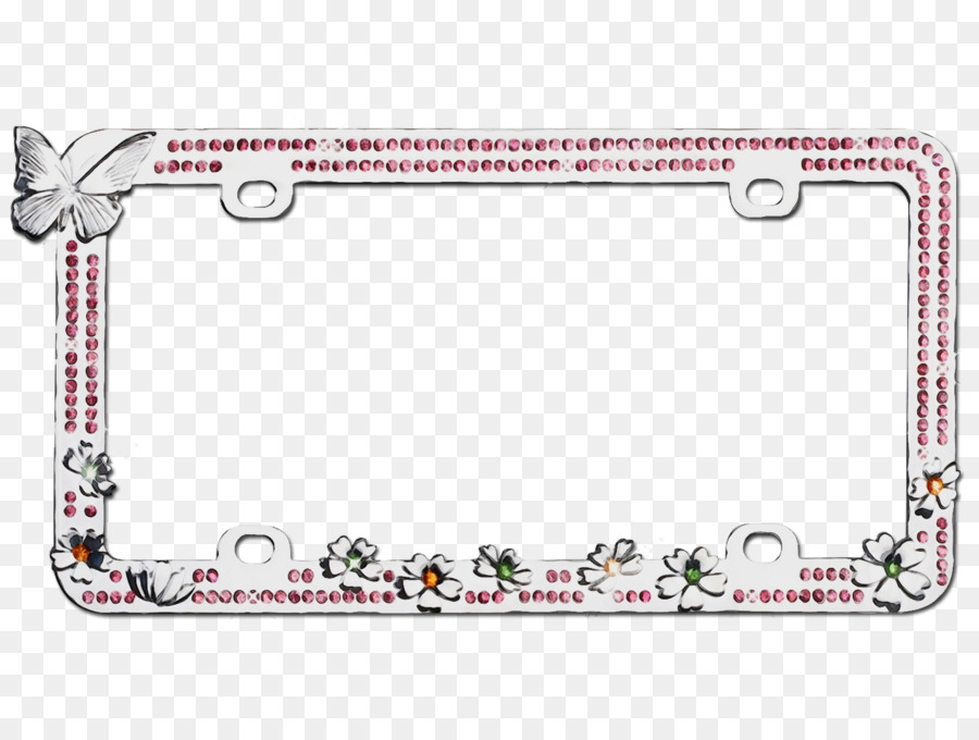إطار لوحة الترخيص，فراشة PNG