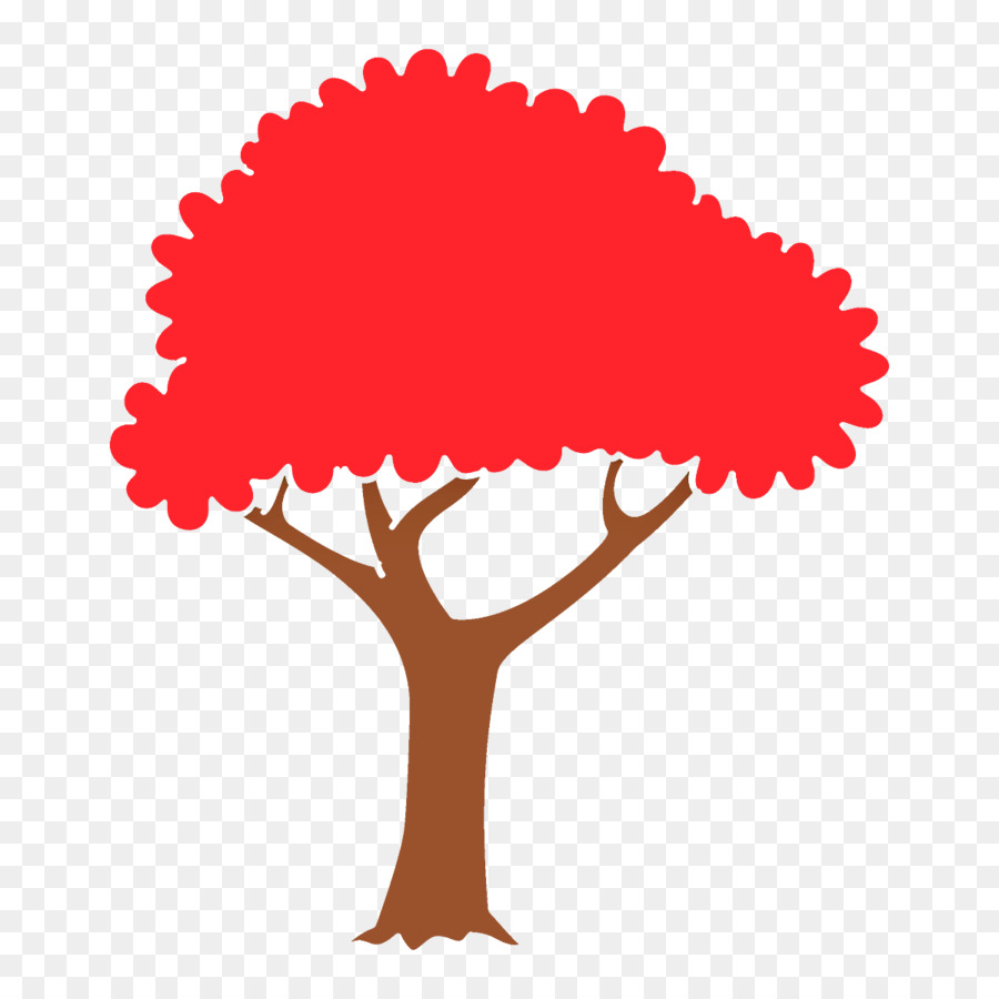 أحمر，شجرة PNG
