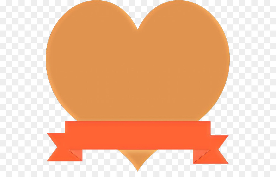 القلب，البرتقال PNG