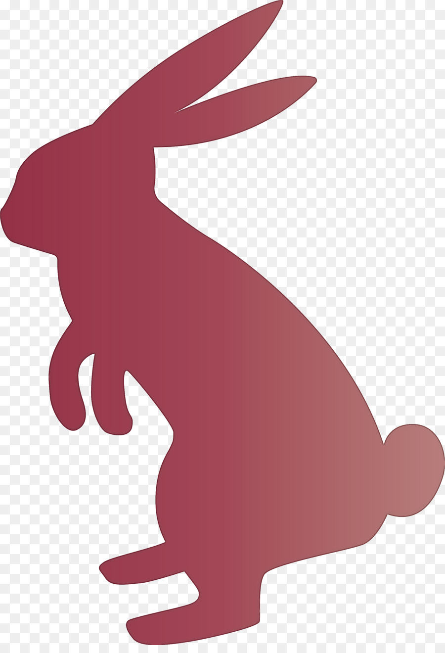 أرنب，صورة ظلية ، PNG