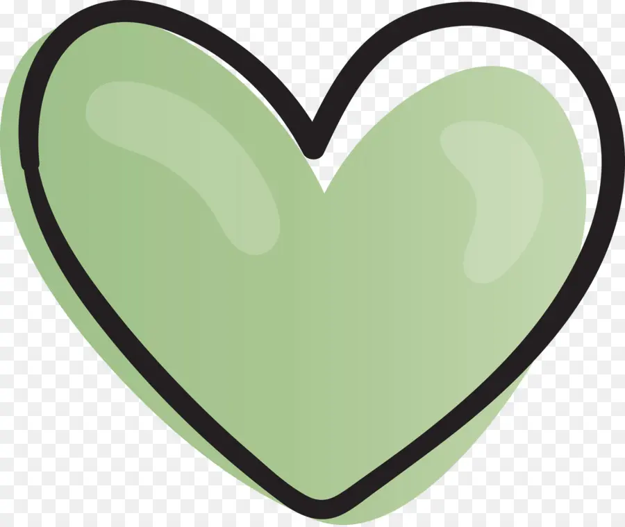 الأخضر，القلب PNG