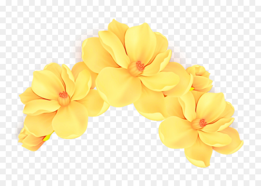 قطع الزهور，الأصفر PNG