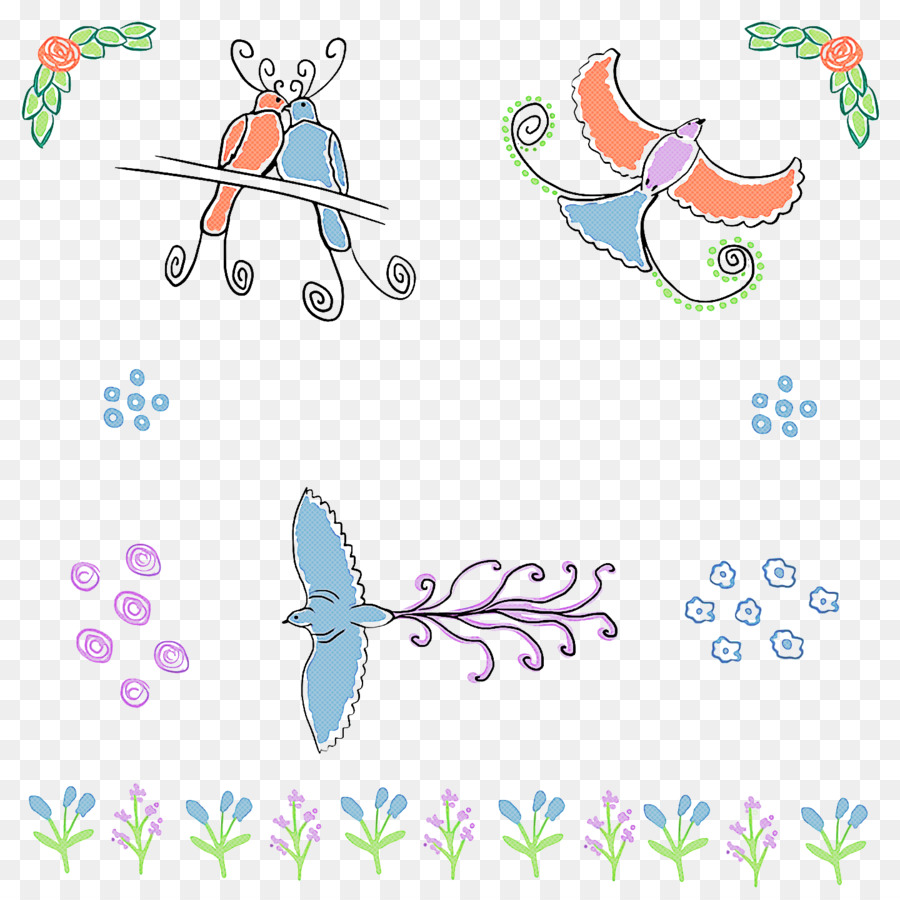 الفراشات，الرسم PNG