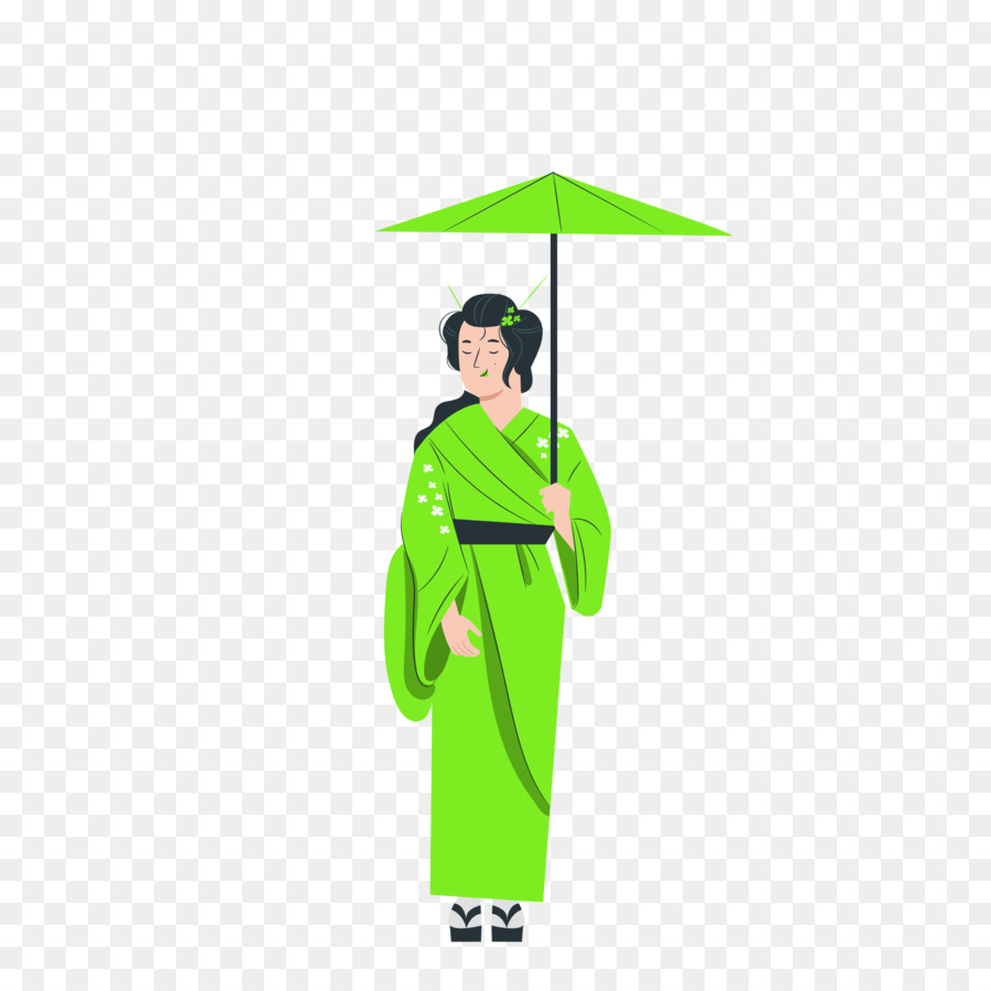 الأخضر，مظلة PNG