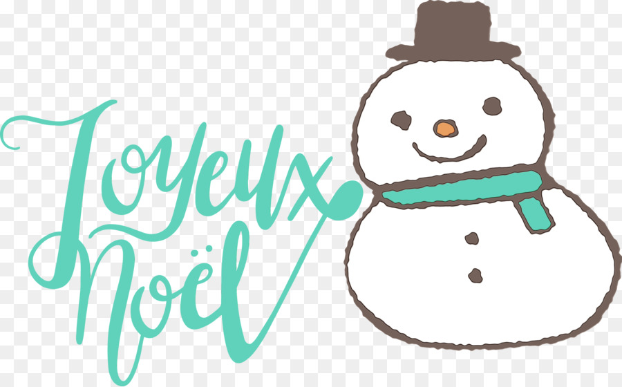 نص Joyeux Noël مع رجل الثلج，عيد الميلاد PNG