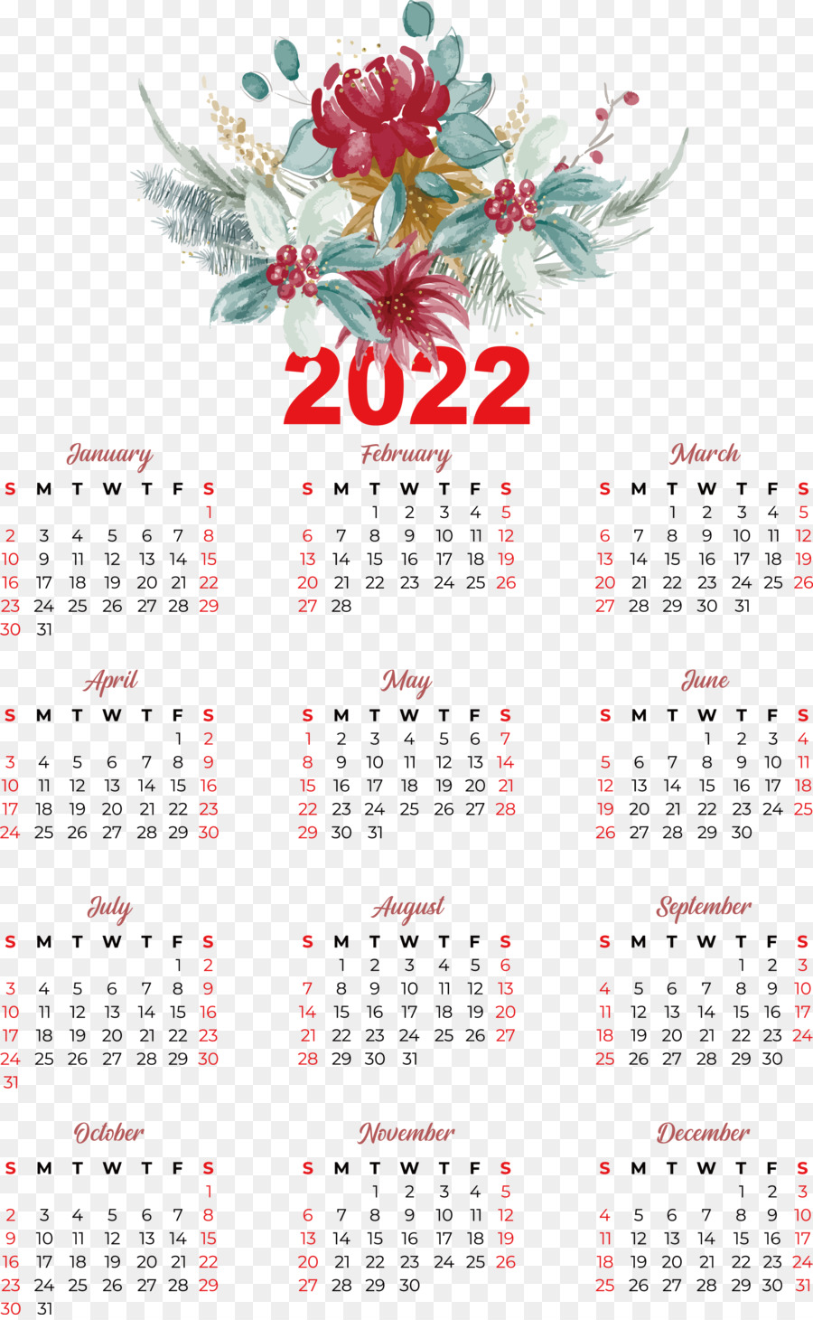 تقويم 2022，بلح PNG