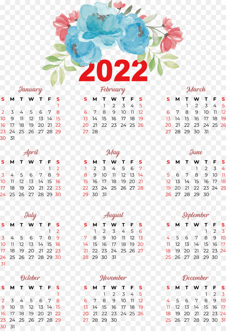 تقويم 2022，بلح PNG