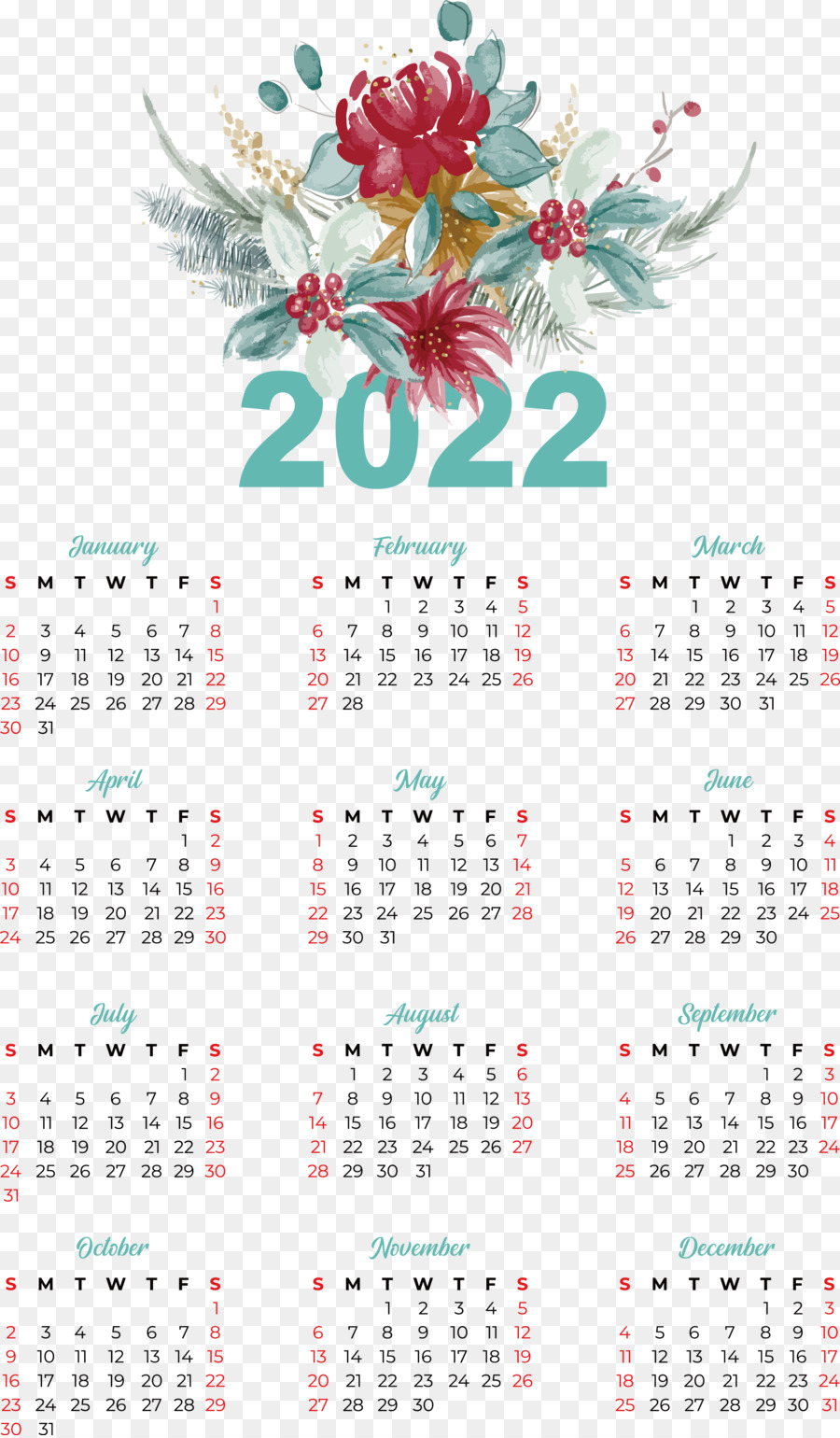 تقويم 2022，بلح PNG