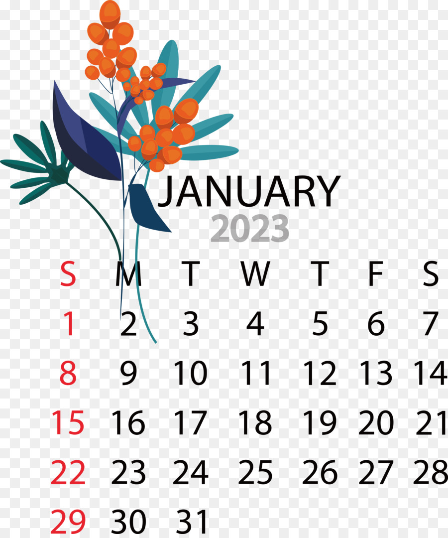 التقويم，كانون الثاني يناير PNG