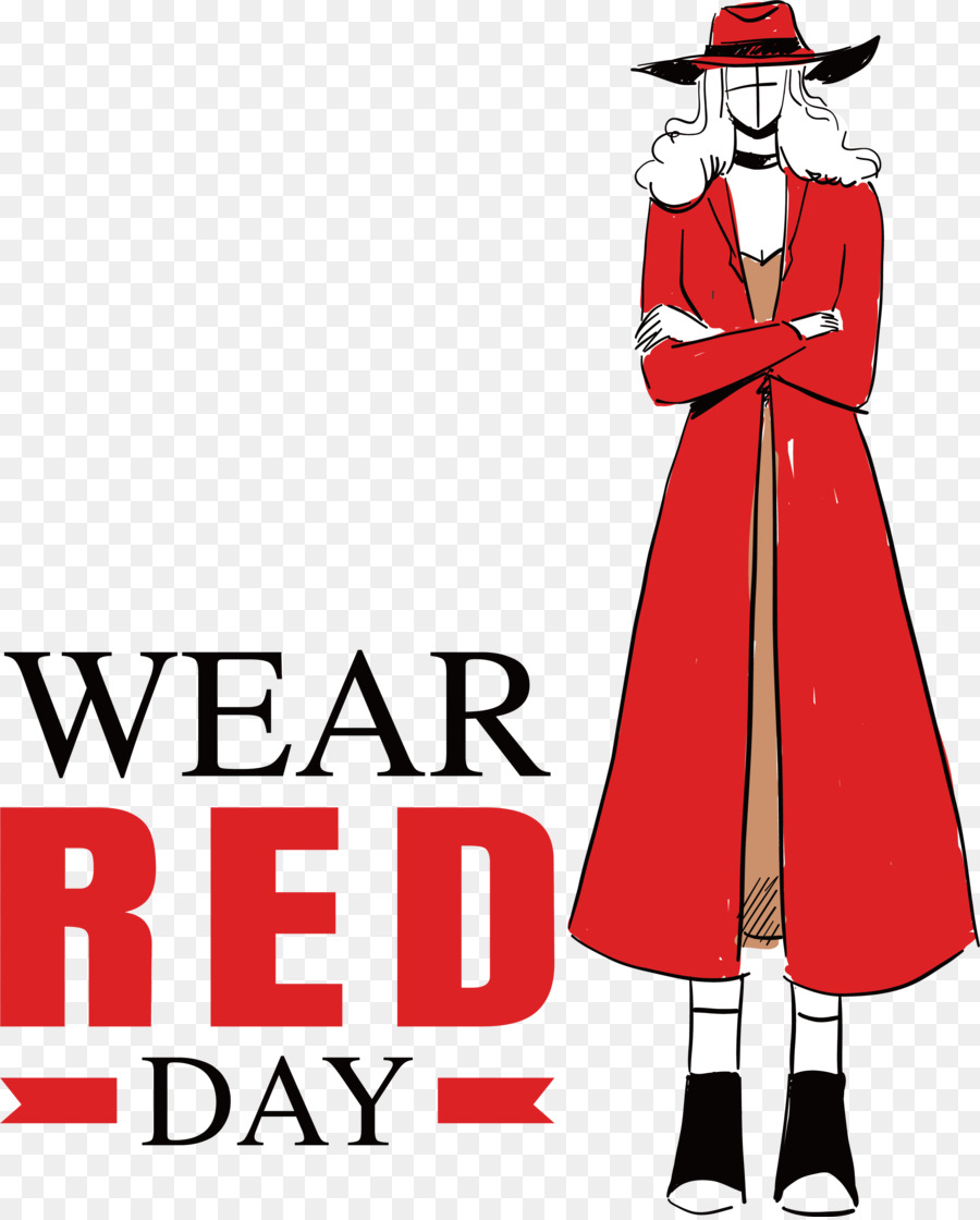 الوطنية ارتداء الأحمر اليوم， PNG