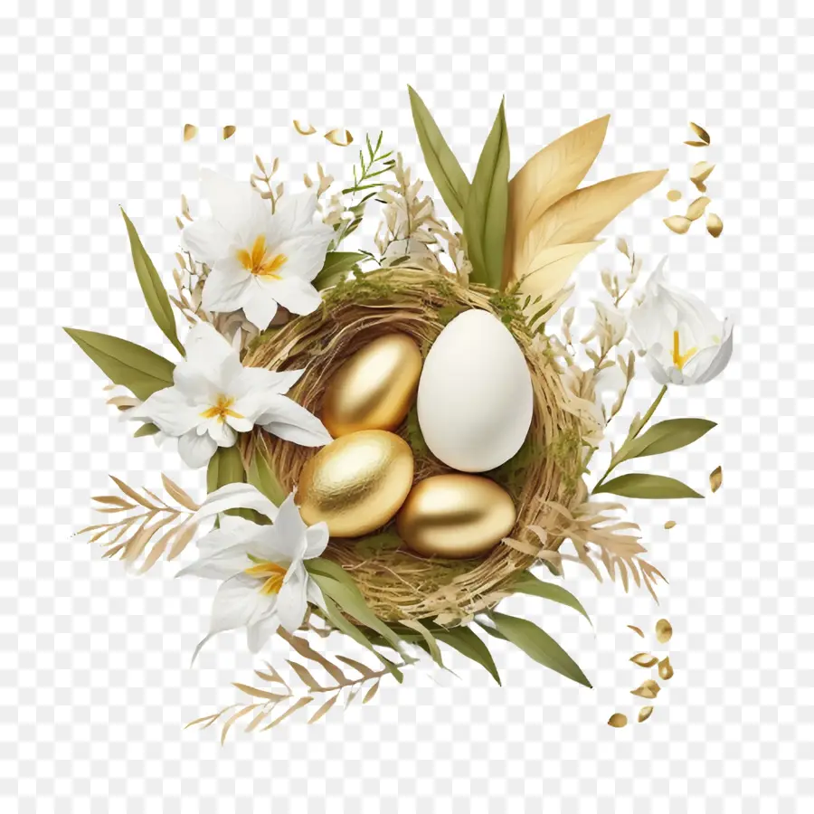 بيض عيد الفصح الذهبي，عش PNG
